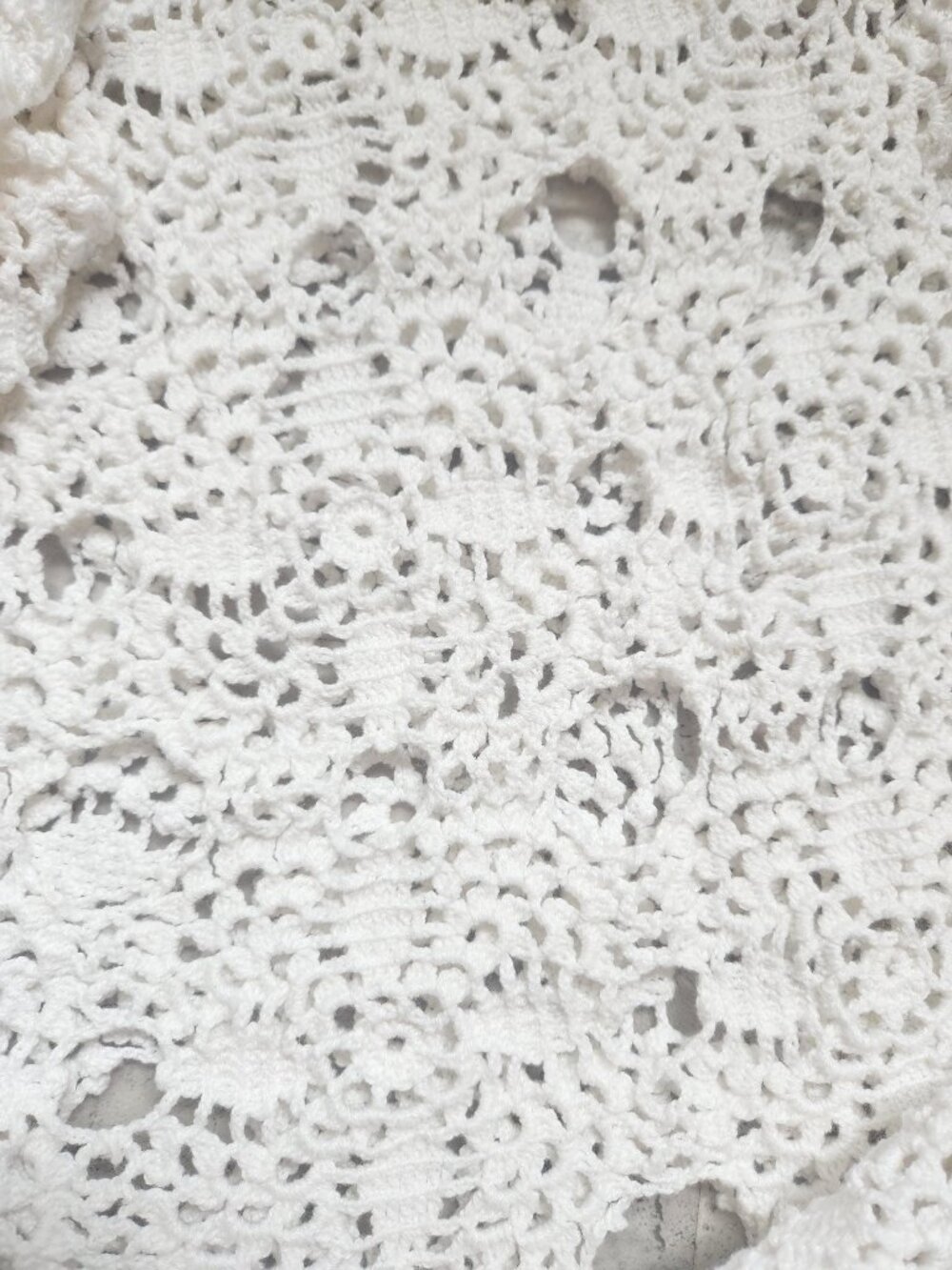 Large White Crochet Bed Spread Shabby Chic Decor
